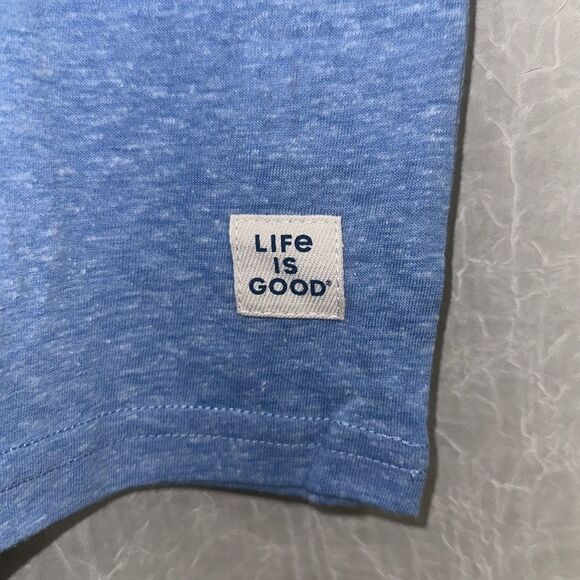 Life is Good TAKE IT OUTSIDE Blue 2 Piece Sleep Shirt & Shorts PJ Set - Picture 12 of 16